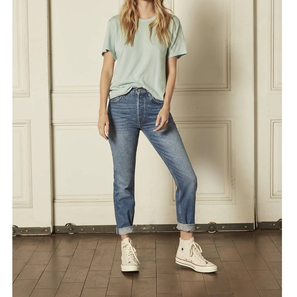 Boyish The Billy High-Waist Skinny Jean Conversation Wash Size 25 Rigid Denim